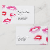 水彩画の口紅の名刺 名刺 (正面/裏面)