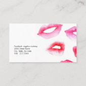 水彩画の口紅の名刺 名刺 (裏面)