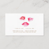 水彩画の口紅のCosmetologyの名刺 名刺 (裏面)