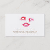 水彩画の口紅のCosmetologyの名刺 名刺 (裏面)