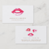 水彩画の口紅のCosmetologyの名刺 名刺 (正面/裏面)