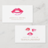 水彩画の口紅のCosmetologyの名刺 名刺 (正面/裏面)