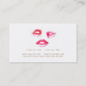 水彩画の口紅のCosmetologyの名刺 名刺 (裏面)