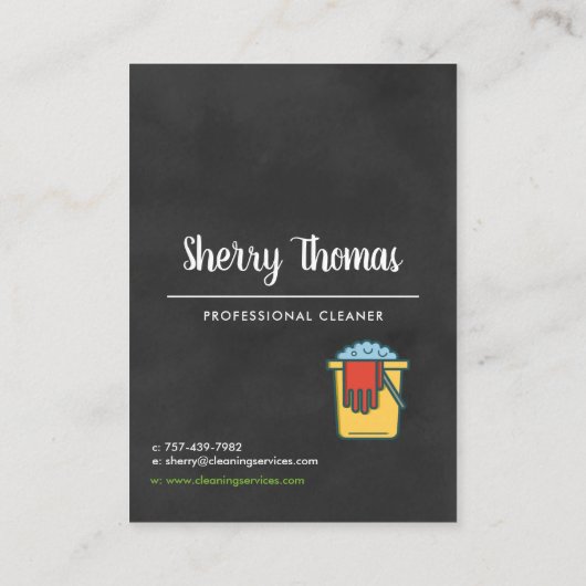 水彩画の台所名刺 名刺 (裏面)