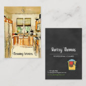 水彩画の台所名刺 名刺 (正面/裏面)