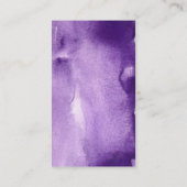 水彩画の名刺のデザイン、すみれ色の蝶 名刺 (裏面)