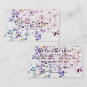 水彩画の名刺 予約カード (正面/裏面)