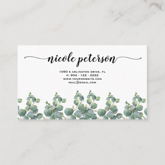 水彩画の名刺 名刺 (裏面)