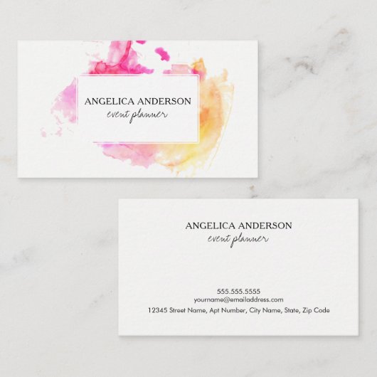 水彩画の名刺 名刺 (正面/裏面)