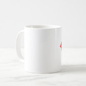 水彩画の唇及び金ゴールドホイルXOXO コーヒーマグカップ (正面左)