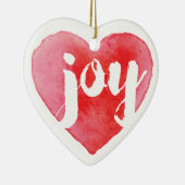 水彩画の喜びのハートのクリスマスツリーのオーナメント セラミックオーナメント (右)