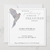 水彩画の喪に服すドビー　人生の祝い写真 招待状 (裏面)