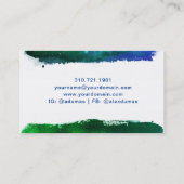 水彩画の園芸庭の看守の名刺 名刺 (裏面)