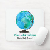 水彩画の地球のパーソナライズな学校長 マウスパッド (マウス)