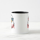 水彩画の堂々たるアメリカハクトウワシ マグカップ (中央)