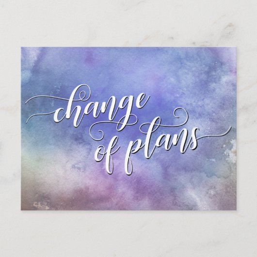 水彩画の変更が延期結婚 ポストカード (正面)