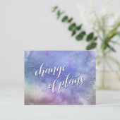 水彩画の変更が延期結婚 ポストカード (スタンド正面)