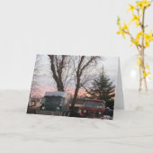 「水彩画の夕日」回復祝いカード カード (黄色い花)