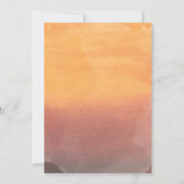 水彩画の夕焼けの納屋の結婚式招待状 招待状 (裏面)