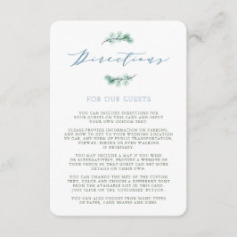 水彩画の多肉植物の庭　ウェディング　案内カード エンクロージャーカード