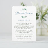 水彩画の多肉植物の庭　ウェディング　案内カード エンクロージャーカード (スタンド正面)