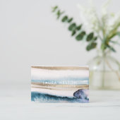 水彩画の大理石のモダンで芸術的な名刺 名刺 (スタンド正面)