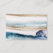 水彩画の大理石のモダンで芸術的な名刺 名刺 (正面)