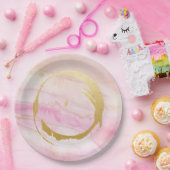 水彩画の大理石の花嫁のベビーシャワーの紙皿 ペーパープレート (パーティー)