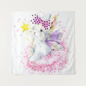 水彩画の妖精のバニー タペストリー (正面)