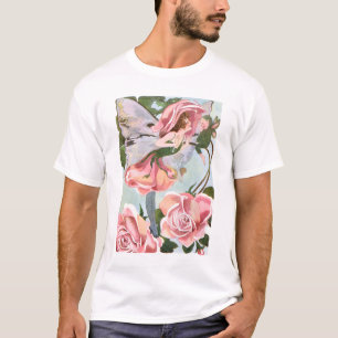 水彩画の妖精の国-女性Tシャツ Tシャツ