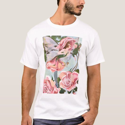 水彩画の妖精の国-女性Tシャツ Tシャツ (正面)