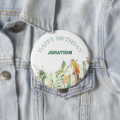 水彩画の子供の虫の誕生日 缶バッジ (インサイチュ)
