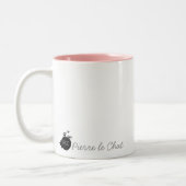 水彩画の子猫のマグ|ピエール ツートーンマグカップ (左)