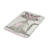 水彩画の子猫 バスマット (アングル)