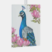 水彩画の孔雀 ガラスオーナメント (正面右)