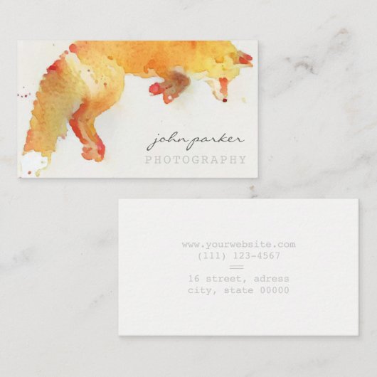 水彩画の孤 名刺 (正面/裏面)