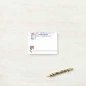 水彩画の学校の心理学者のポスト・イットのしぶき ポストイット (デスク上)