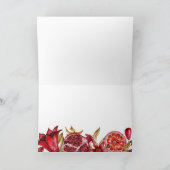 水彩画の実り豊かなツ・ビ・シュバット カード (内部)