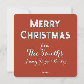 水彩画の家のカスタマイズできるクリスマスカード シーズンカード (裏面)