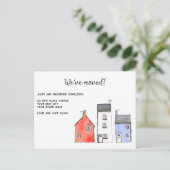 水彩画の家の住所変更のお知らせ 案内ポストカード (スタンド正面)