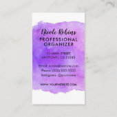 水彩画の専門の戸棚のオルガナイザー 名刺 (裏面)