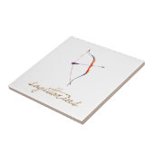 水彩画の射手座の弓及び矢 タイル (側面)