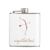 水彩画の射手座の弓及び矢 フラスク (正面)