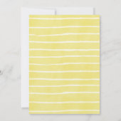 水彩画の小さい子ヒツジの春草原のベビーシャワー 招待状 (裏面)