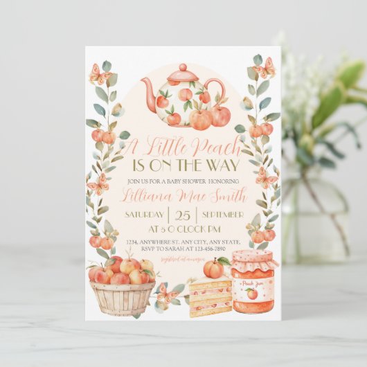 『水彩画の小さなピーチがやってくる』 招待状 (スタンド正面)