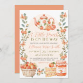 『水彩画の小さなピーチがやってくる』 招待状 (正面/裏面)