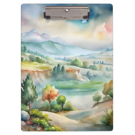 水彩画の山の風景 クリップボード