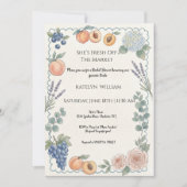 水彩画の市場から消えたウェディングシャワーの招待状 招待状 (正面)