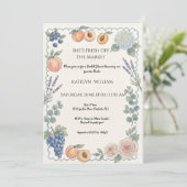 水彩画の市場から消えたウェディングシャワーの招待状 招待状 (スタンド正面)