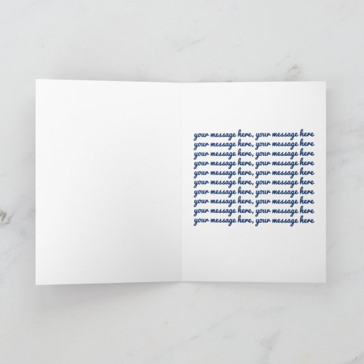 水彩画の帆船がかわいい父の日カード カード (内部)